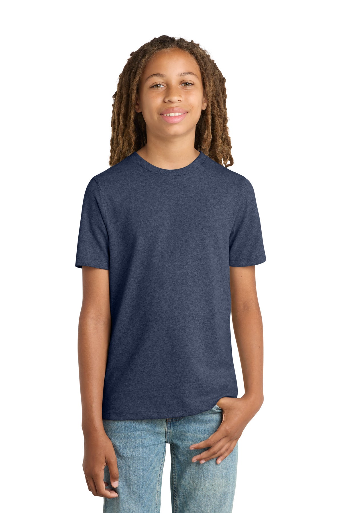 District Heathered Navy / XS District  ®  Youth Re-Tee  ®  DT8000Y
