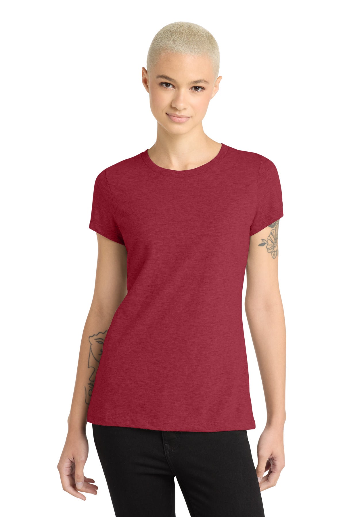 District Heathered Red / XS District  ®  Women's Perfect Blend ®  CVC Tee. DM108L