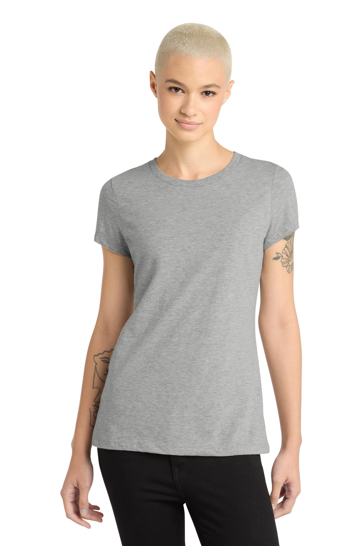District Light Heather Grey / XS District  ®  Women's Perfect Blend ®  CVC Tee. DM108L