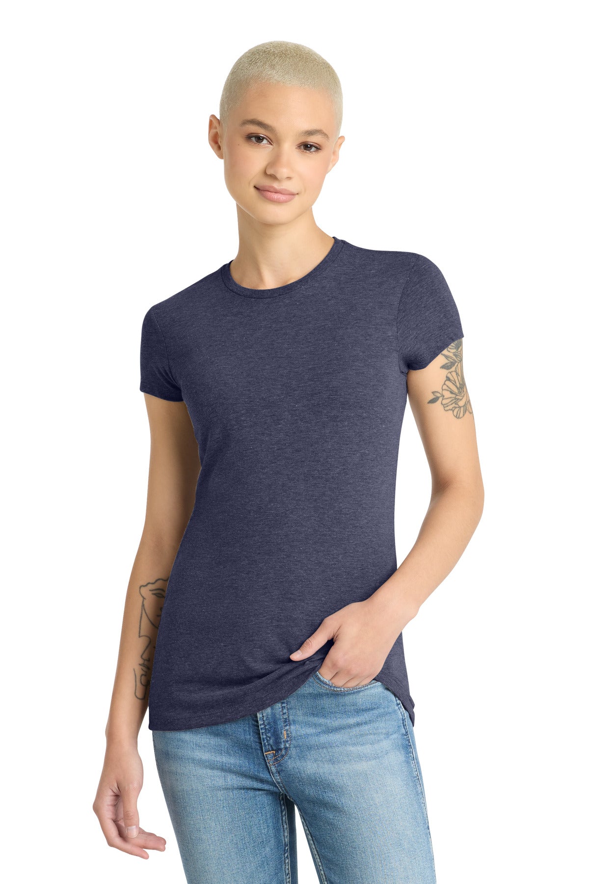District Navy Frost / XS District  ®  Women's Fitted Perfect Tri  ®  Tee. DT155