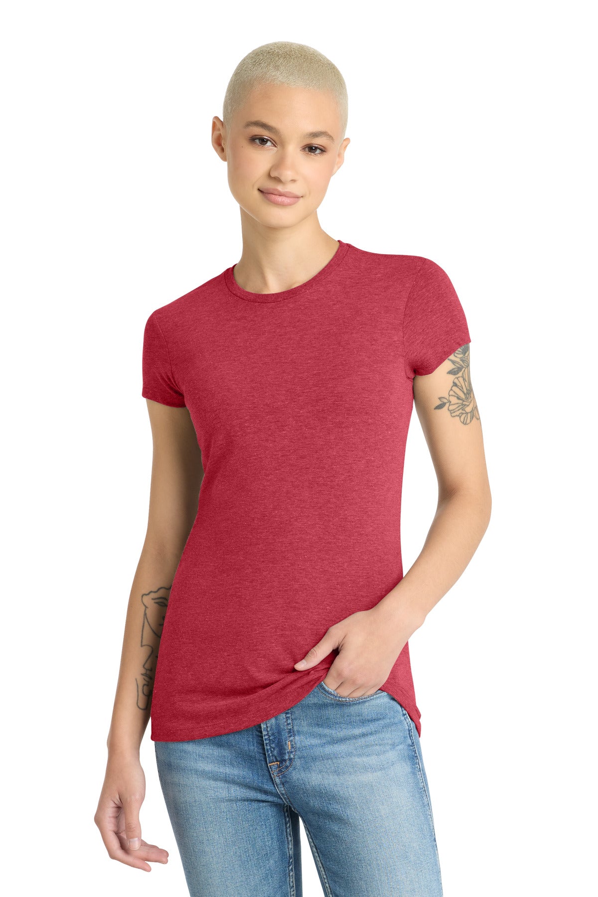 District Red Frost / XS District  ®  Women's Fitted Perfect Tri  ®  Tee. DT155