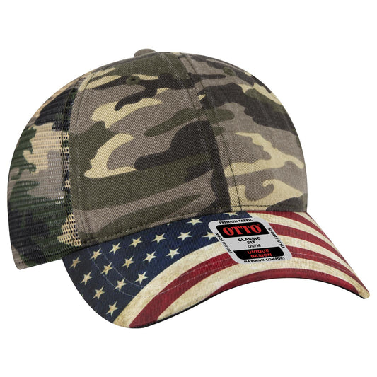 OTTO CAP 6 Panel Low Profile Mesh Back Trucker Dad Hat