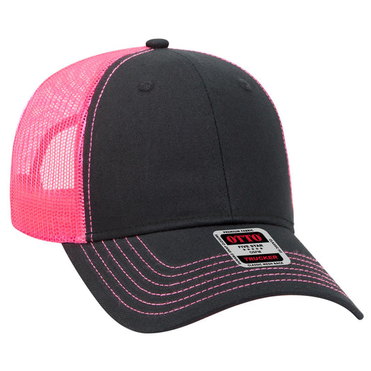 OTTO CAP 6 Panel Low Profile Mesh Back Trucker Hat
