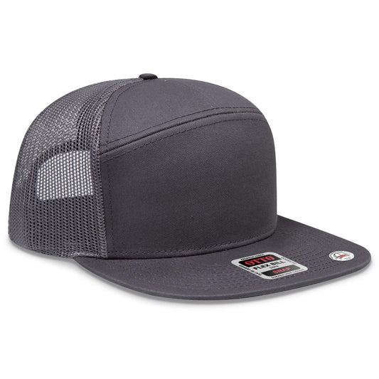 OTTO CAP "OTTO SNAP" 7 Panel Pro Style Mesh Back Trucker Snapback Hat