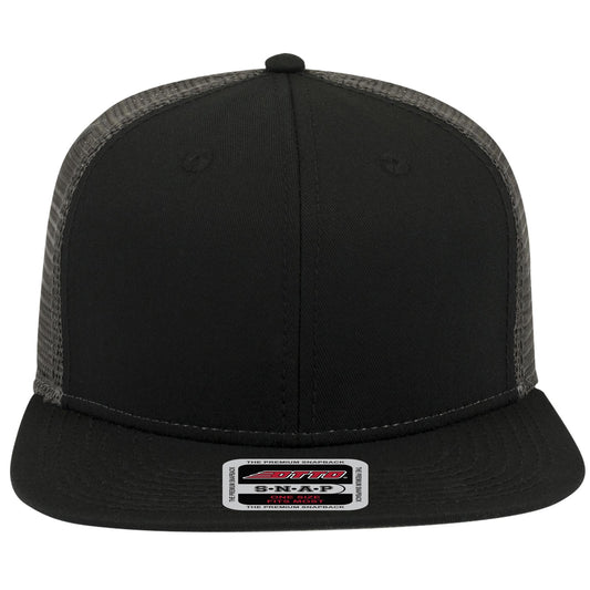 OTTO CAP "OTTO SNAP" 6 Panel Mid Profile Mesh Back Trucker Snapback Hat