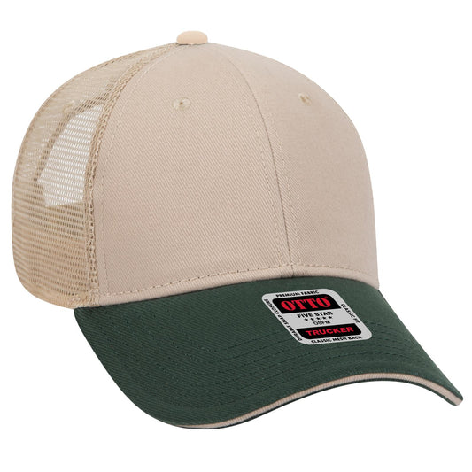 OTTO CAP 6 Panel Low Profile Mesh Back Trucker Hat