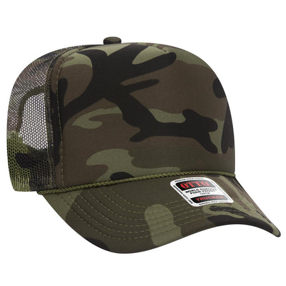 OTTO CAP 5 Panel High Crown Mesh Back Trucker Hat