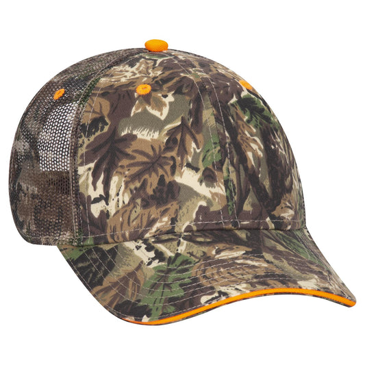OTTO CAP Camouflage 6 Panel Low Profile Mesh Back Trucker Hat