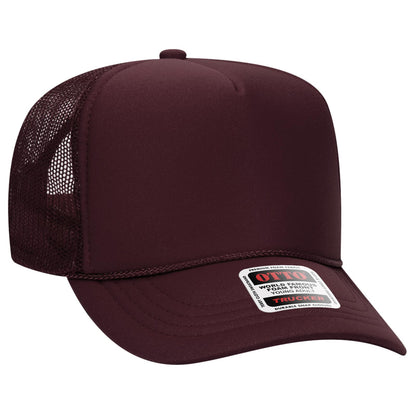 OTTO CAP 5 Panel High Crown Mesh Back Trucker Hat