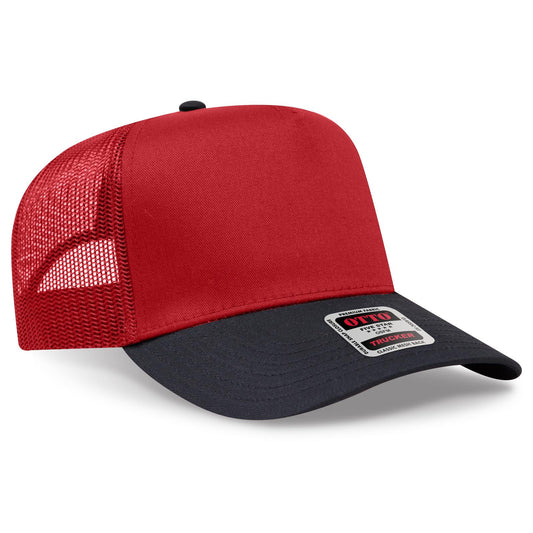 OTTO CAP 5 Panel Mid Profile Mesh Back Trucker Hat