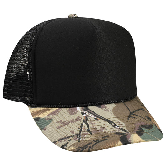 OTTO CAP Camouflage 5 Panel High Crown Mesh Back Trucker Hat