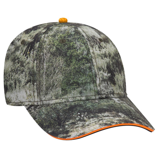 OTTO CAP Mossy Oak Camouflage Sandwich Visor 6 Panel Low Profile Baseball Cap