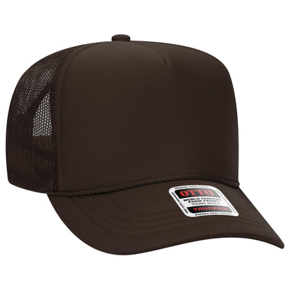 OTTO CAP 5 Panel High Crown Mesh Back Trucker Hat