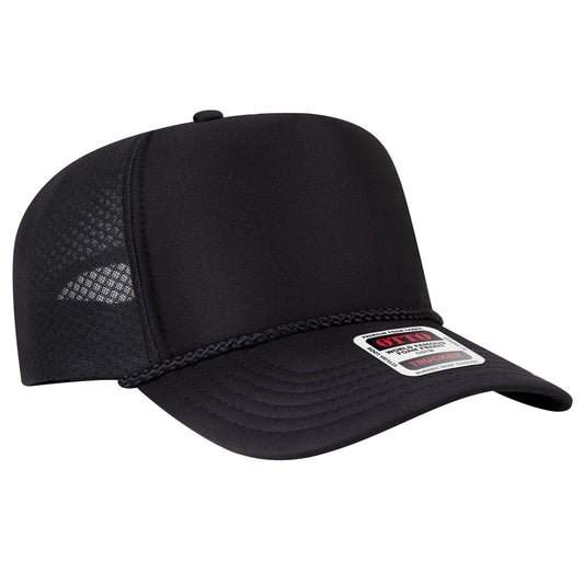 OTTO CAP 5 Panel High Crown Air Mesh Back Trucker Hat