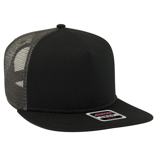 OTTO CAP "OTTO SNAP" 5 Panel Mid Profile Mesh Back Trucker Snapback Hat