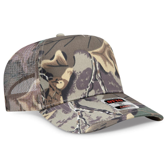 OTTO CAP Camouflage 5 Panel Mid Profile Mesh Back Trucker Hat