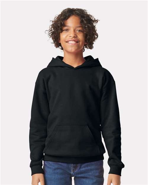 Gildan Black / XS Youth Softstyle® Midweight Hooded Sweatshirt