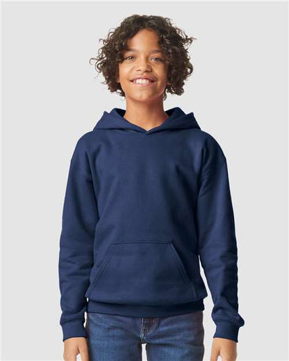 Gildan Navy / XS Youth Softstyle® Midweight Hooded Sweatshirt