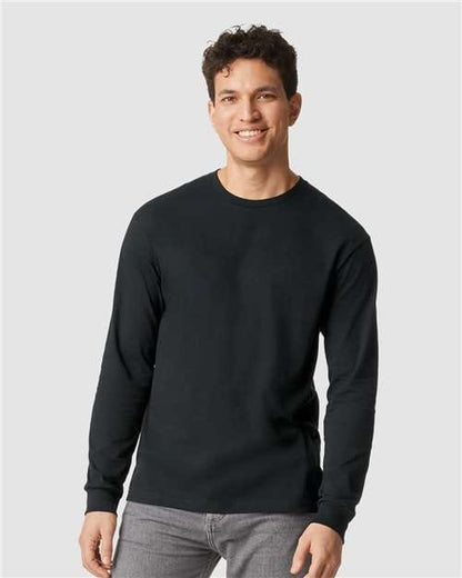 Gildan Pitch Black / S Unisex Softstyle® CVC Long Sleeve T-Shirt