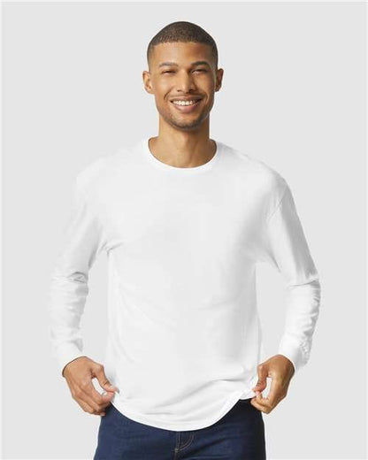 Gildan White / S Unisex Softstyle® CVC Long Sleeve T-Shirt