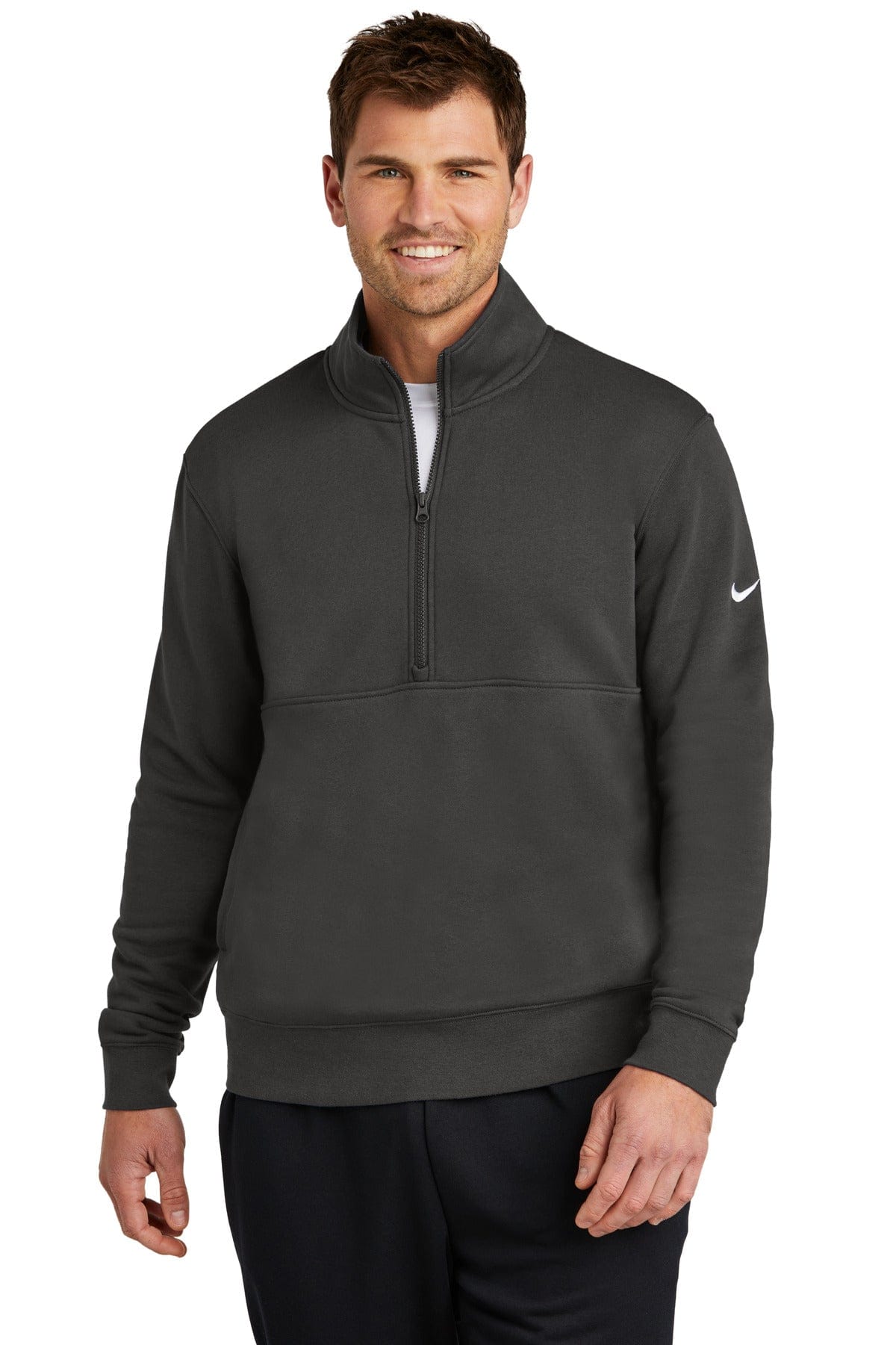 Nike Anthracite / XS Nike Club Fleece Sleeve Swoosh 1/2-Zip NKDX6718