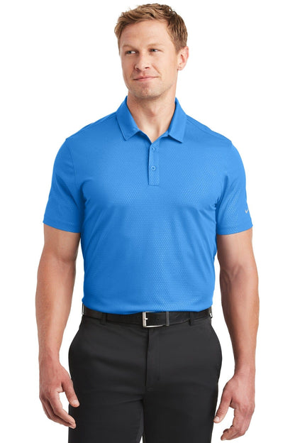 Nike Brisk Blue / XS Nike Dri-FIT Embossed Tri-Blade Polo. 838964