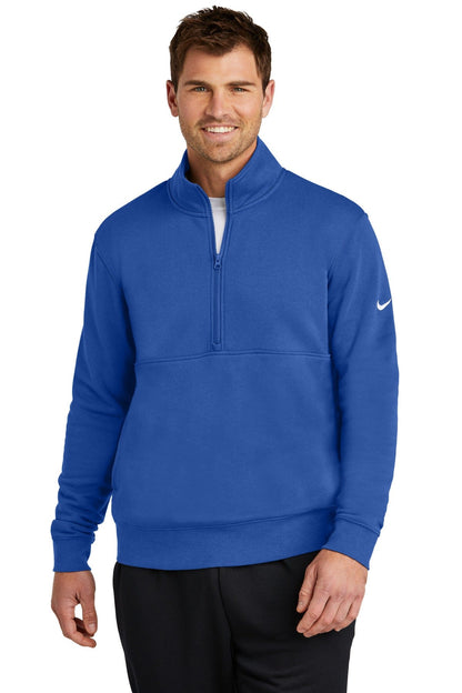 Nike Game Royal / XS Nike Club Fleece Sleeve Swoosh 1/2-Zip NKDX6718