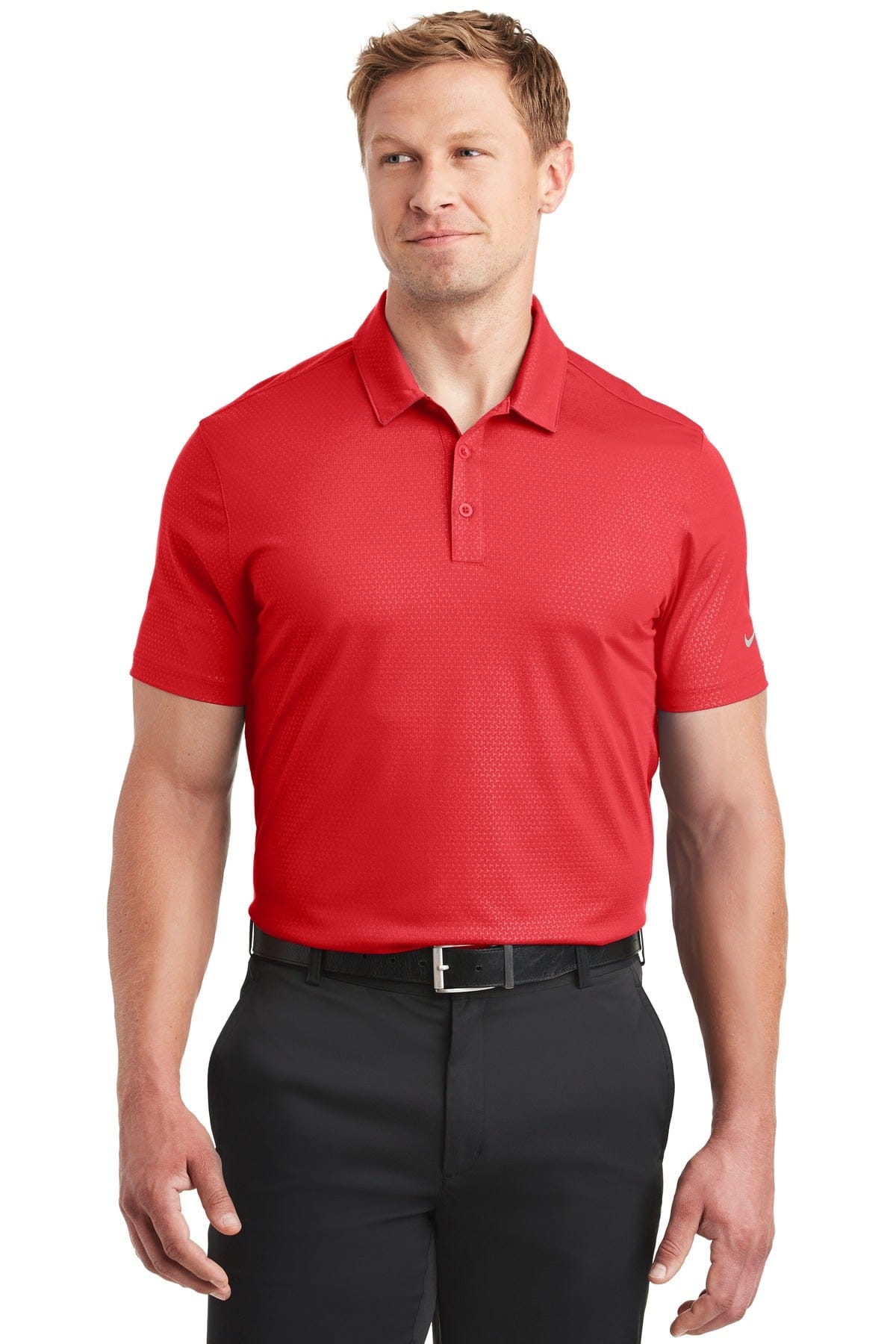 Nike University Red / XS Nike Dri-FIT Embossed Tri-Blade Polo. 838964