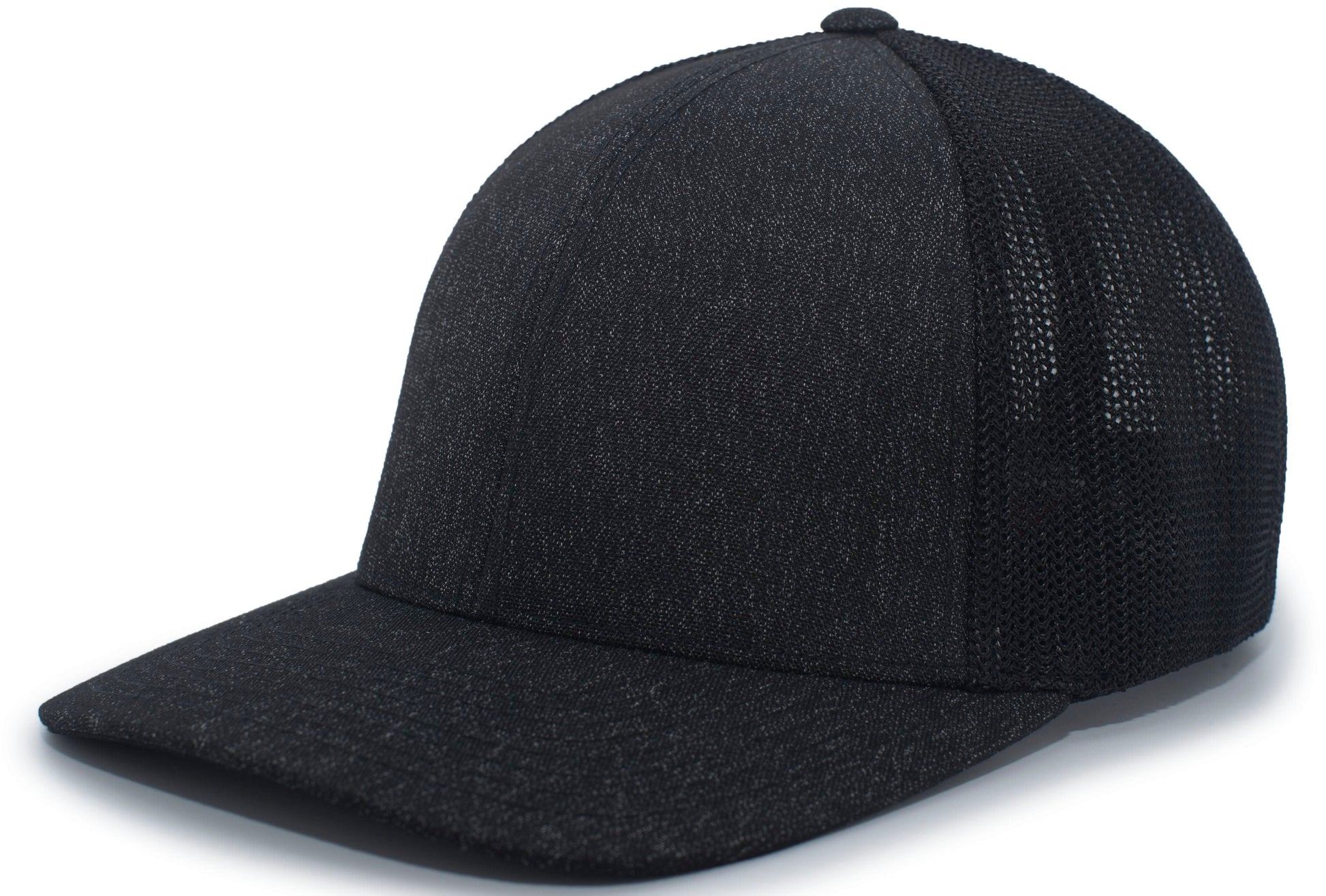 Pacific Headwear BLACK HEATHER/BLACK / S/M Heather Trucker PacFlex Cap