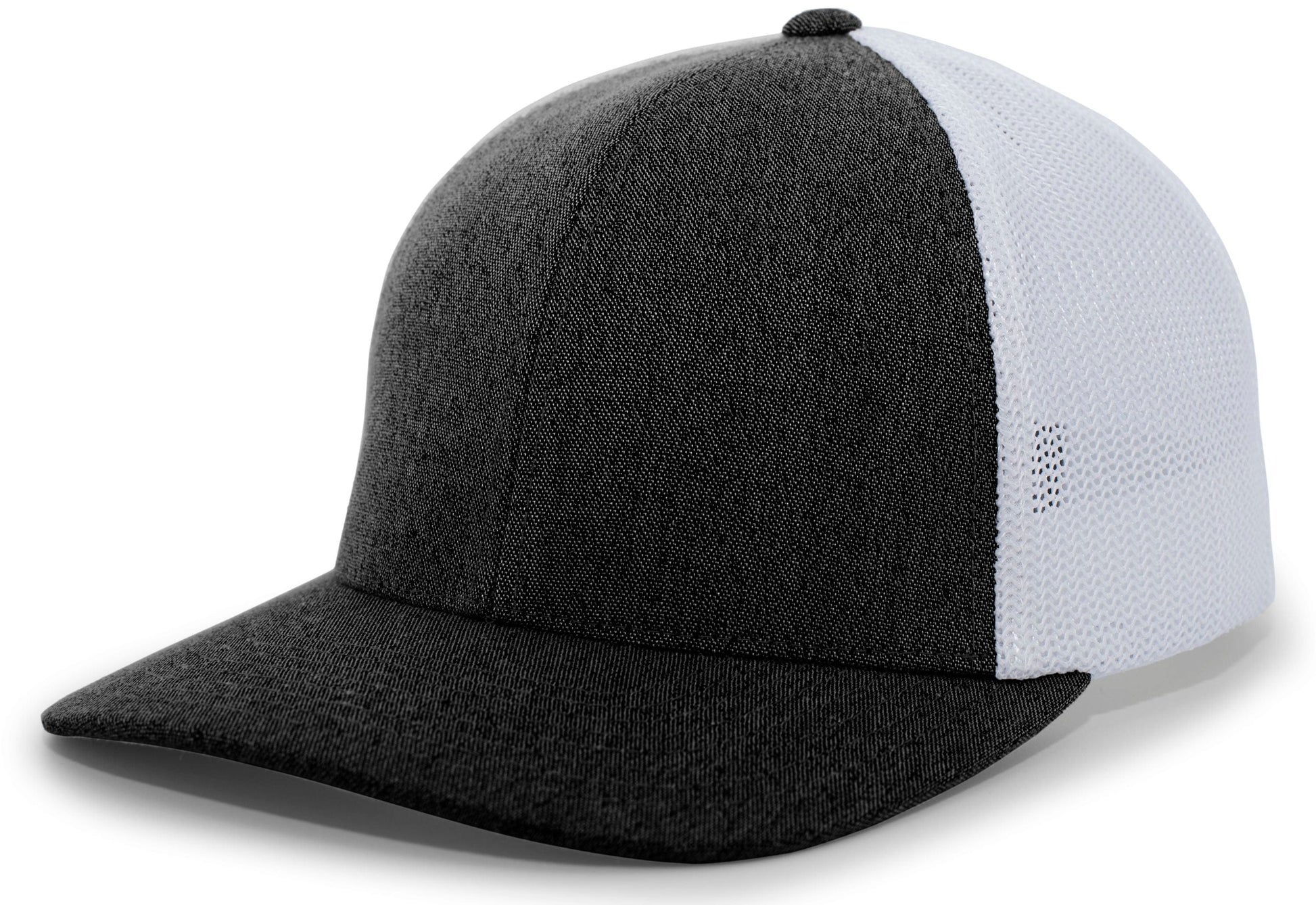Pacific Headwear BLACK HEATHER/WHITE / S/M Heather Trucker PacFlex Cap