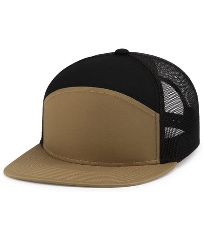 Pacific Headwear BUCK/BLACK/BUCK / OS 6-Panel Arch Trucker Snapback Cap