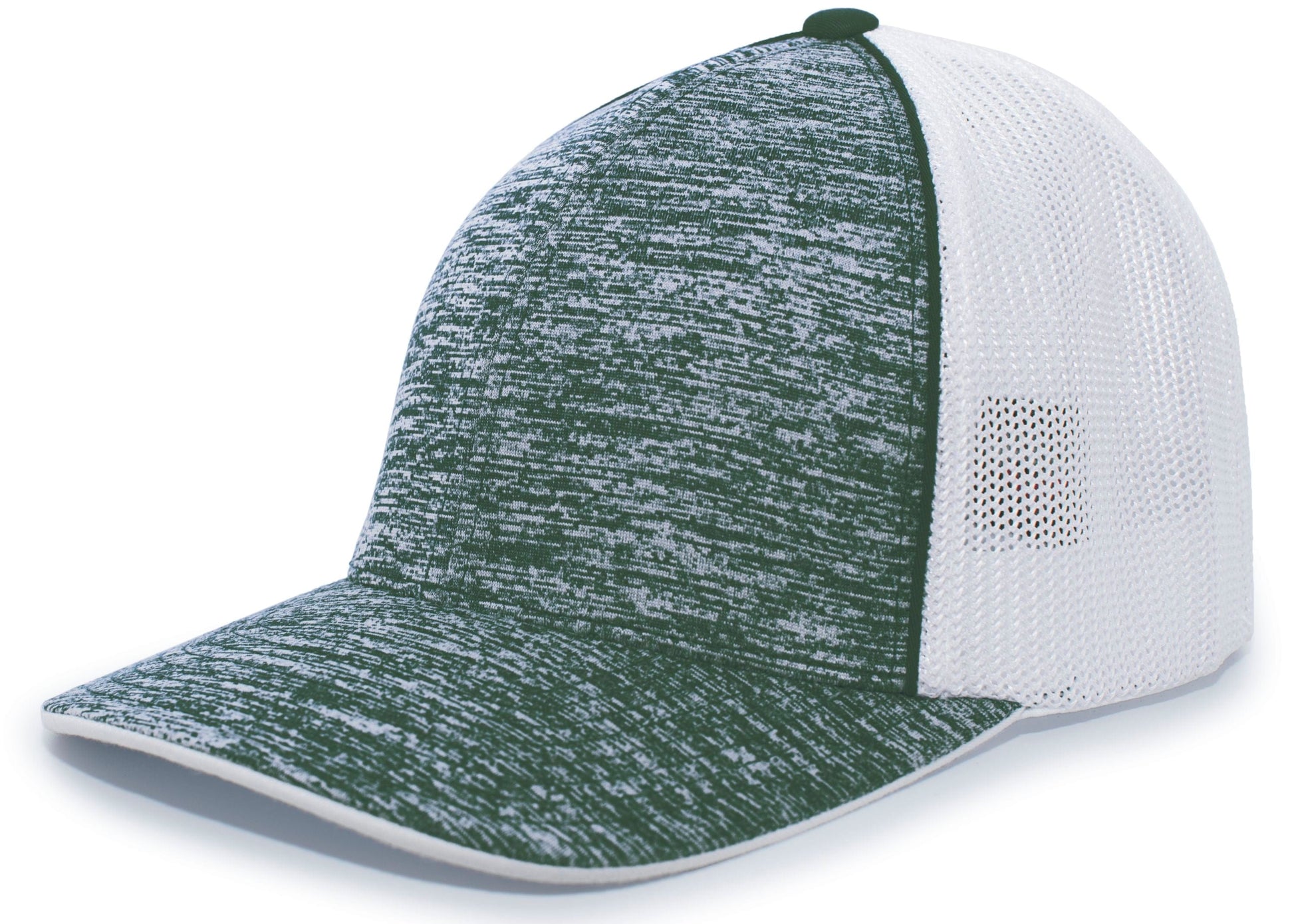Pacific Headwear DGH/W/DH / S/M Aggressive Heather Trucker PacFlex Cap