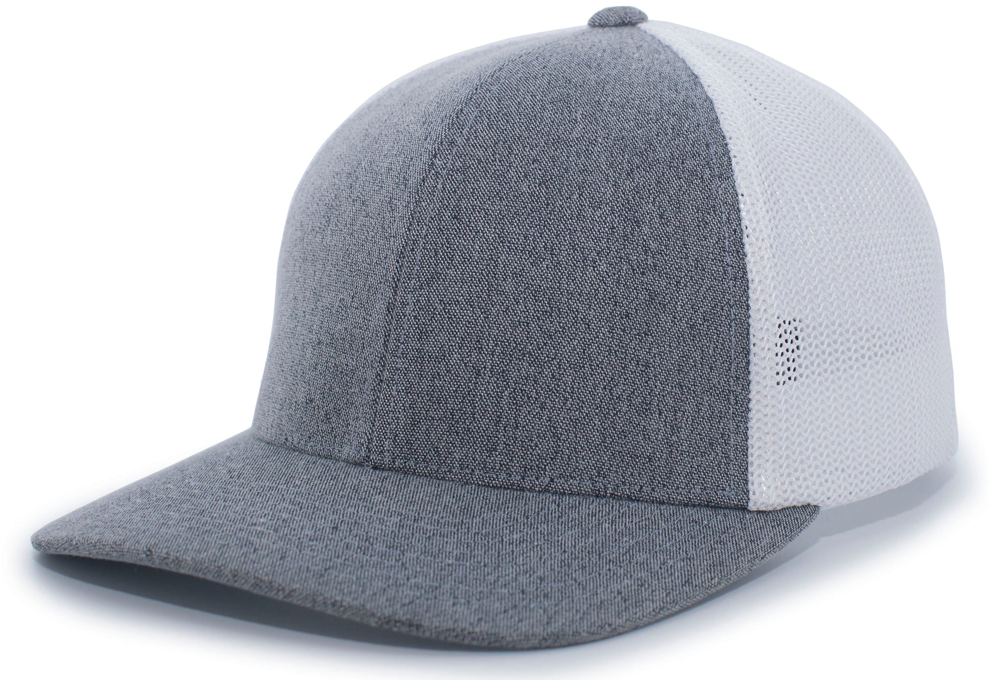 Pacific Headwear GREY HEATHER/WHITE / S/M Heather Trucker PacFlex Cap