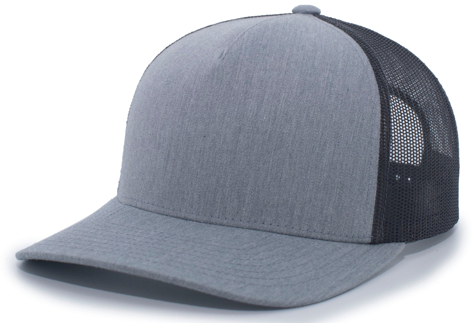 Pacific Headwear HEATHER GREY/LT CHARCOAL / OS 5-Panel Trucker Snapback Cap