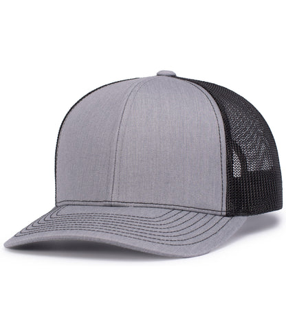 Pacific Headwear HG/BK/HG / OS Contrast Stitch Trucker Snapback