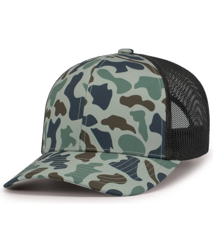 Pacific Headwear MALLARD/LT CHARCOAL/MALLARD / OS WEEKENDER DUCK CAMO TRUCKER SNAPBACK CAP