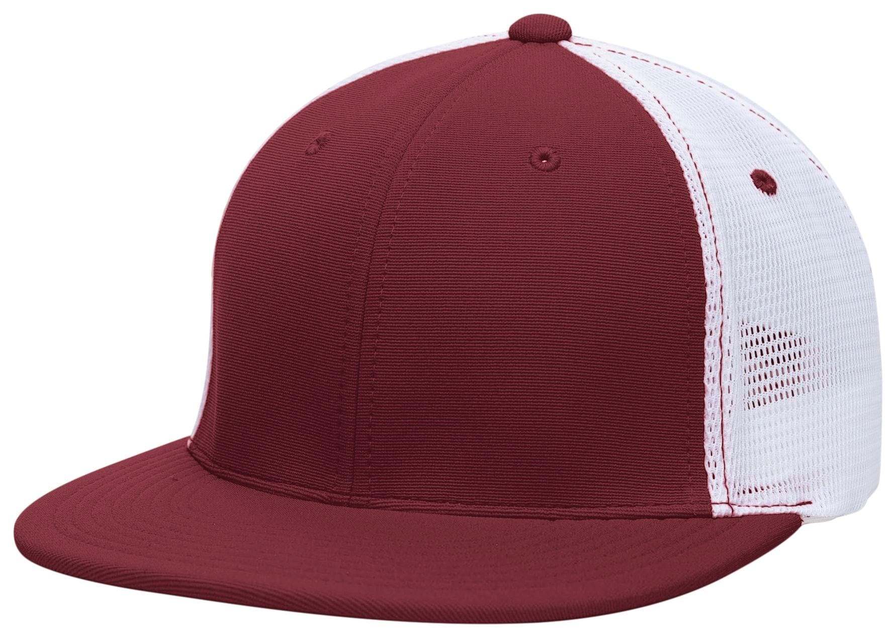 Pacific Headwear MAROON/WHITE/MAROON / S/M Premium M2 Performance Trucker Flexfit® Cap