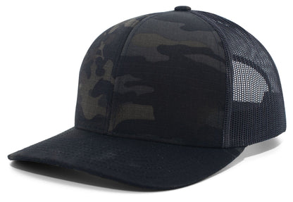 Pacific Headwear MC BLACK/BLACK / OS Multicam® Trucker Snapback Cap