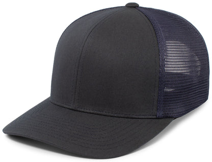 Pacific Headwear NAVY / OS Trucker PacFlex Snapback Cap