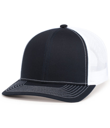 Pacific Headwear NAVY/WHITE/NAVY / OS Contrast Stitch Trucker Snapback