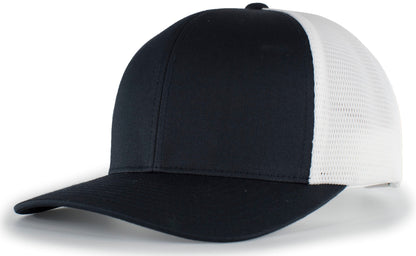 Pacific Headwear NAVY/WHITE/NAVY / OS Trucker PacFlex Snapback Cap