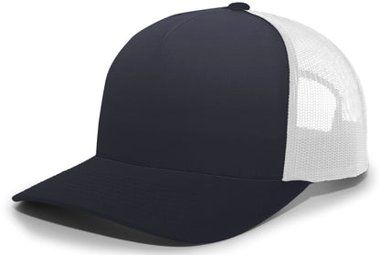 Pacific Headwear NAVY/WHITE / OS 5-Panel Trucker Snapback Cap