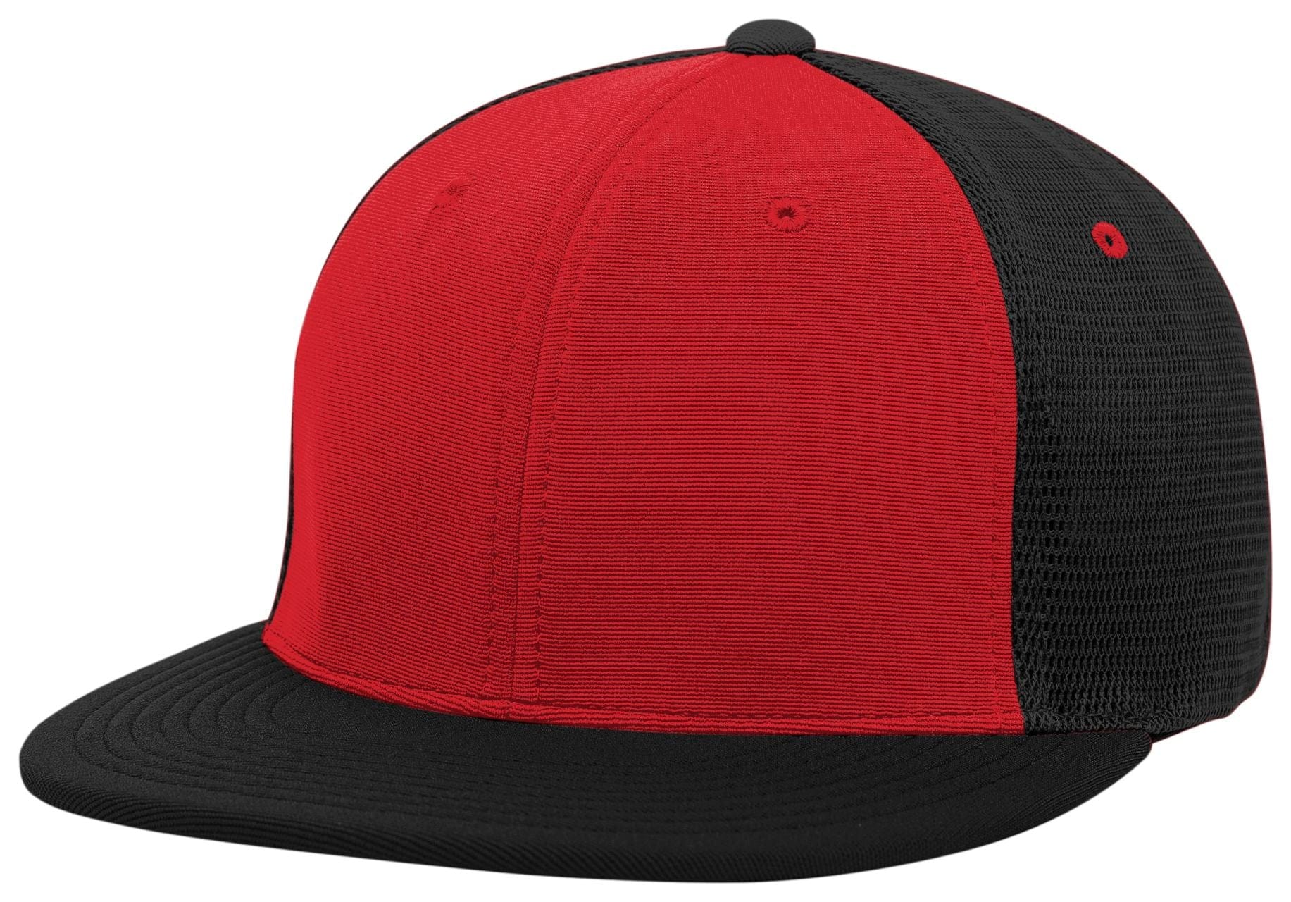 Pacific Headwear RED/BLACK/BLACK / S/M Premium M2 Performance Trucker Flexfit® Cap