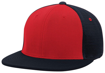 Pacific Headwear RED/NAVY/NAVY / S/M Premium M2 Performance Trucker Flexfit® Cap