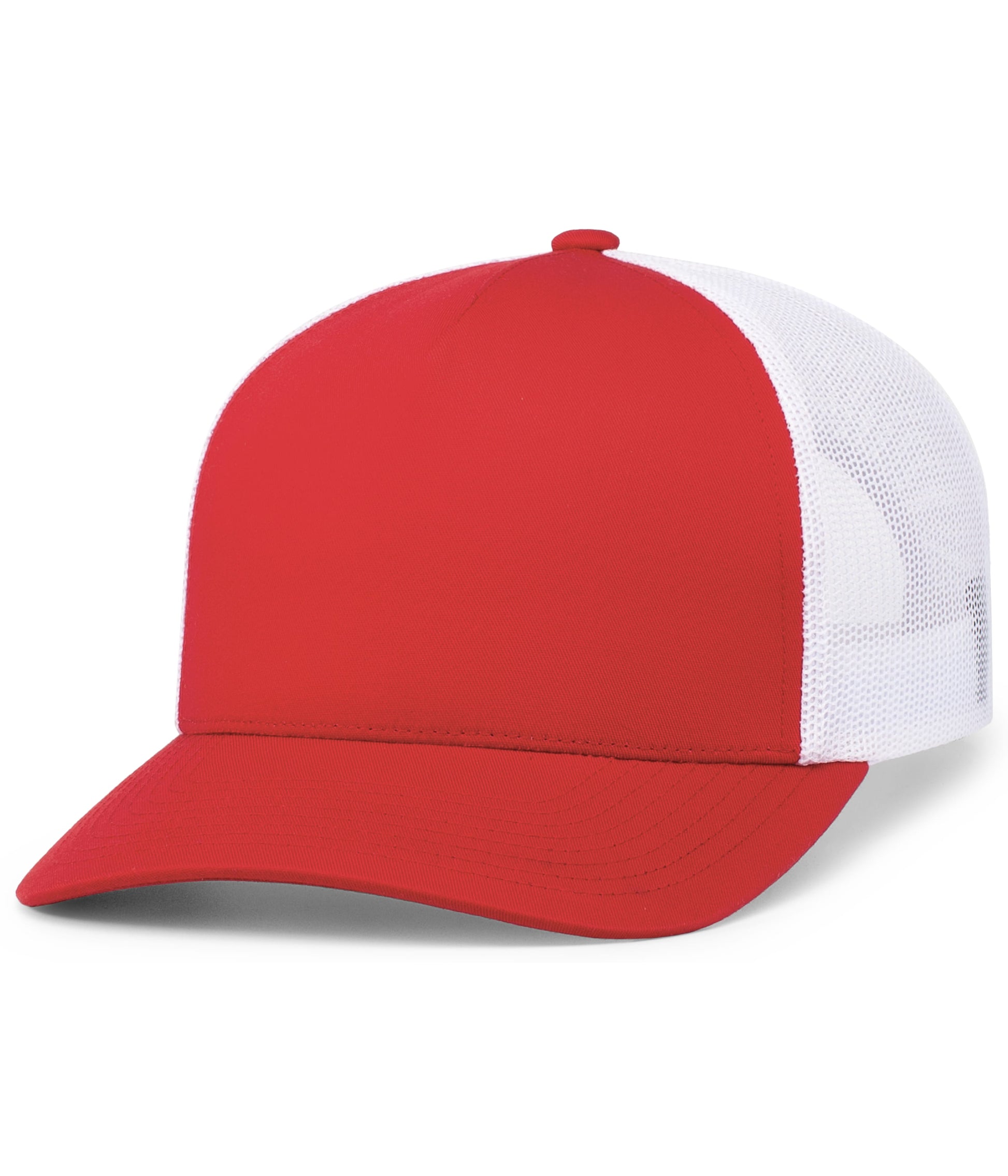 Pacific Headwear RED/WHITE/RED / OS 5-Panel Trucker Snapback Cap