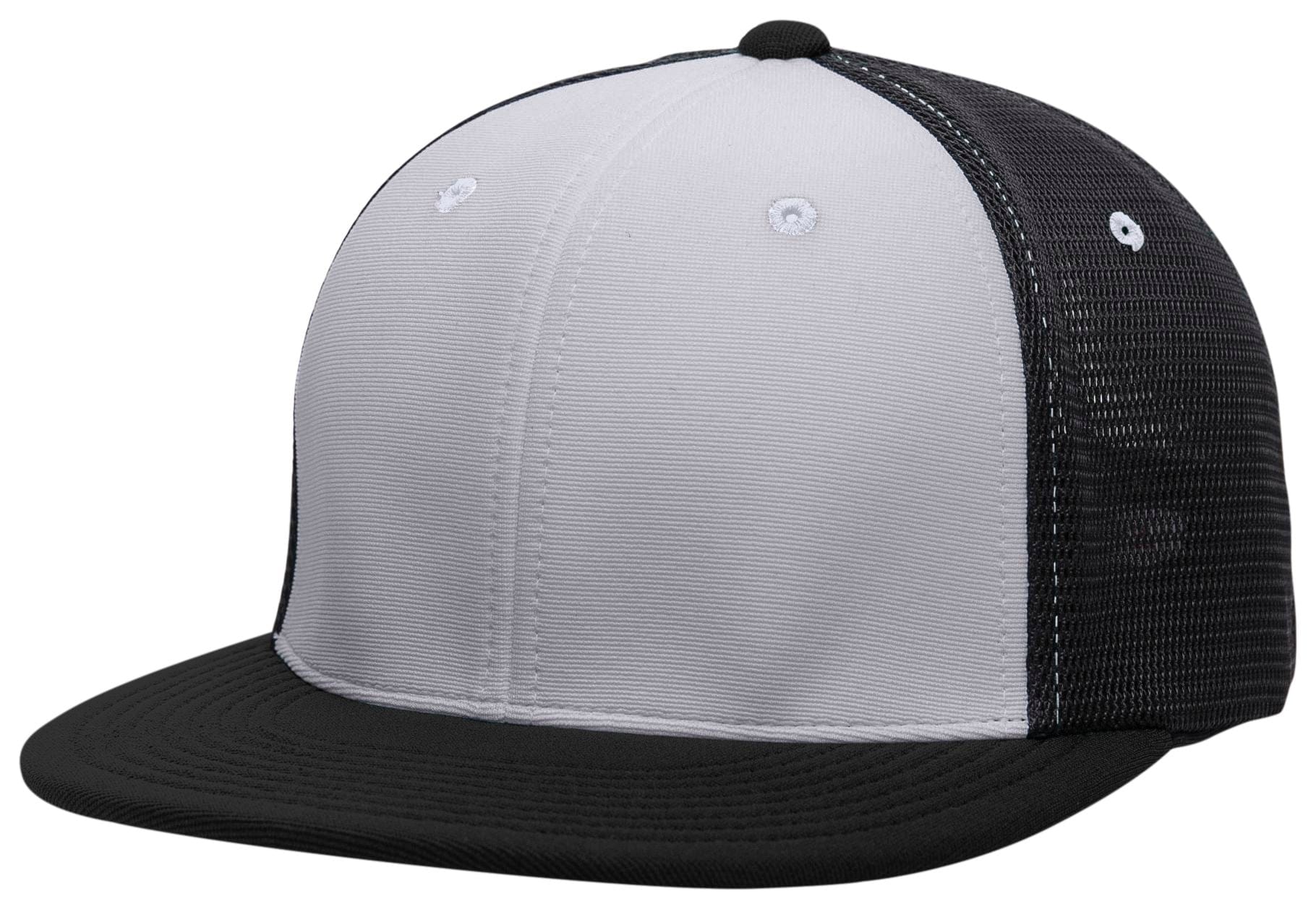 Pacific Headwear SILVER/BLACK/BLACK / S/M Premium M2 Performance Trucker Flexfit® Cap