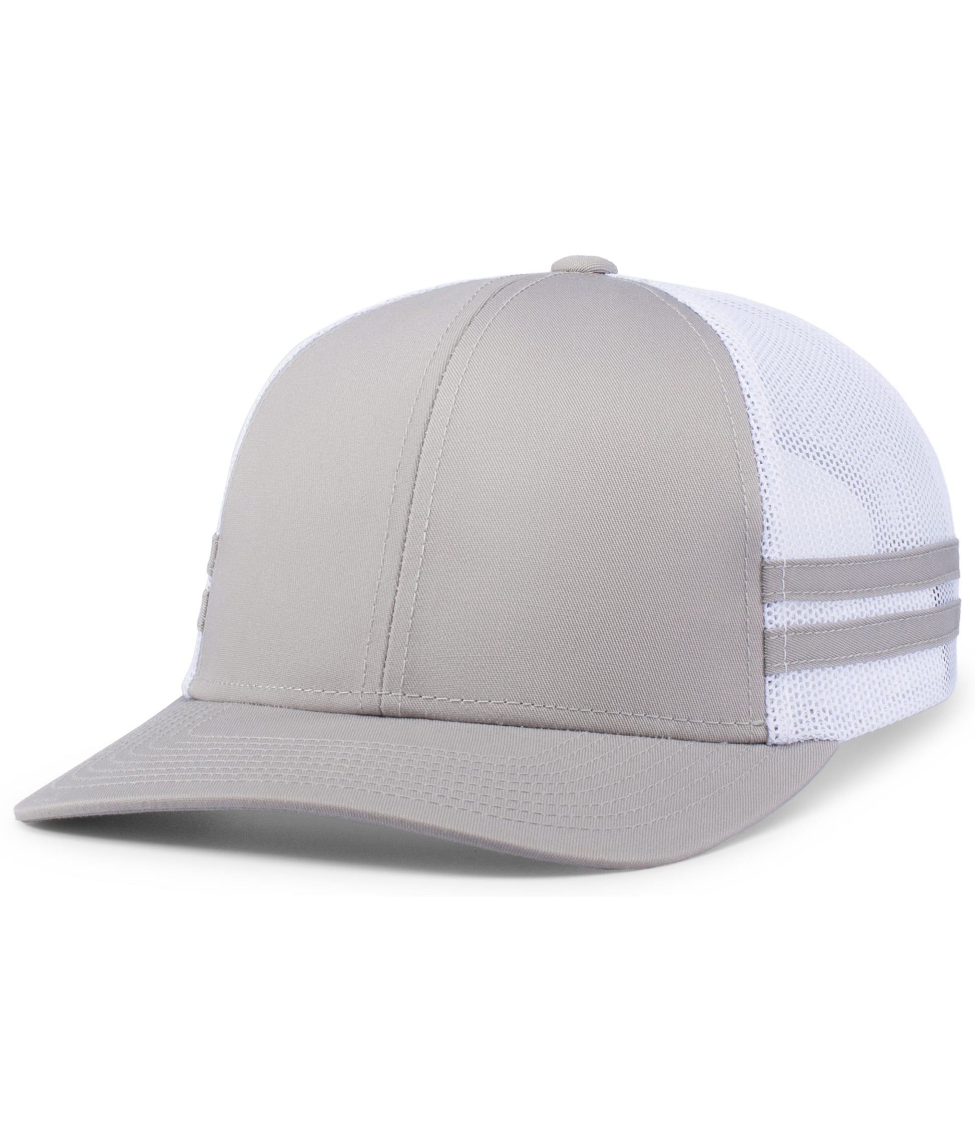 Pacific Headwear SILVER/WHITE/SILVER / OS Low-Profile Stripe Trucker Cap