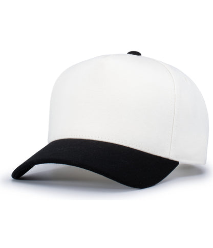 Pacific Headwear VINTAGE WHITE/BLACK / OS HERITAGE 5-PANEL SNAPBACK CAP