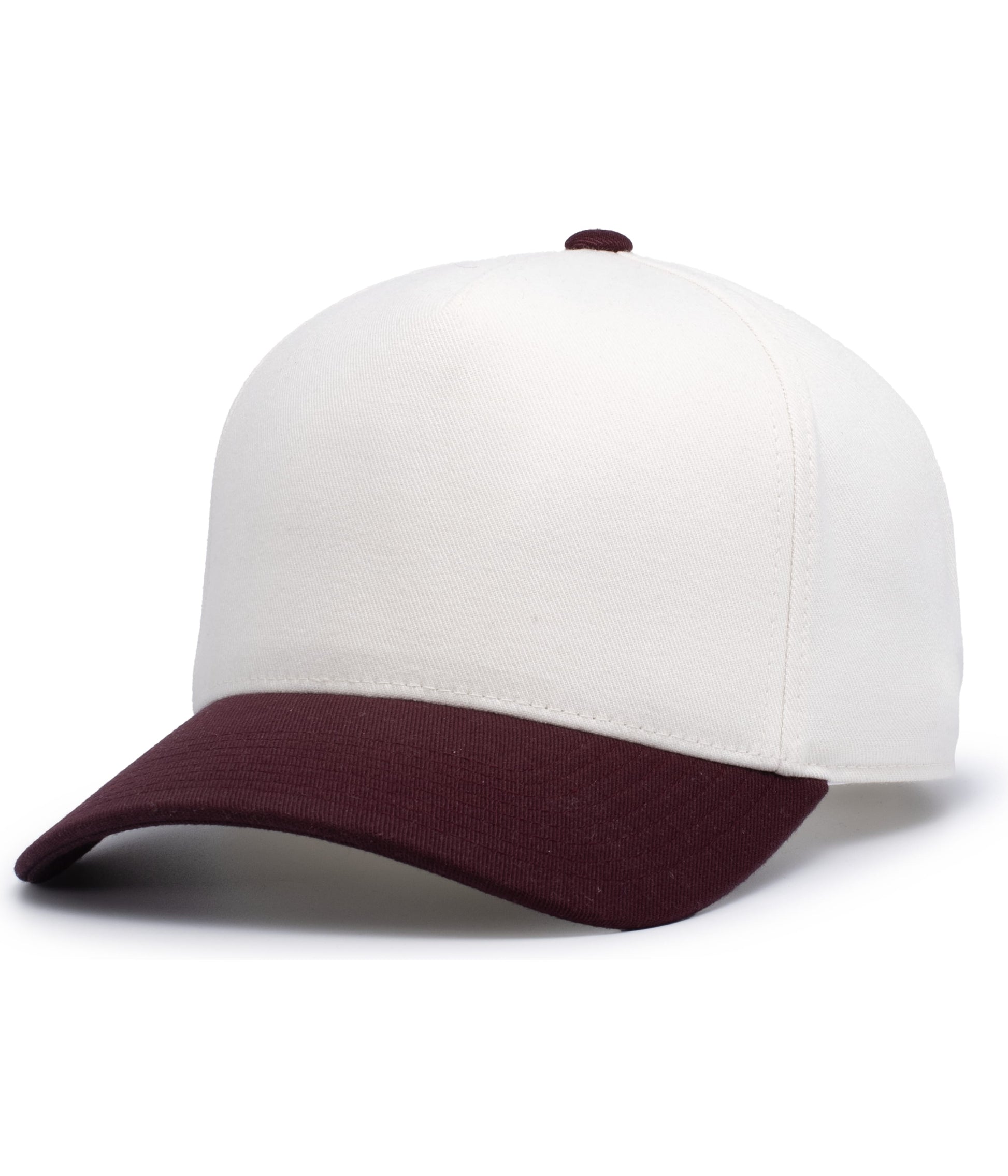 Pacific Headwear VINTAGE WHITE/CARDINAL / OS HERITAGE 5-PANEL SNAPBACK CAP