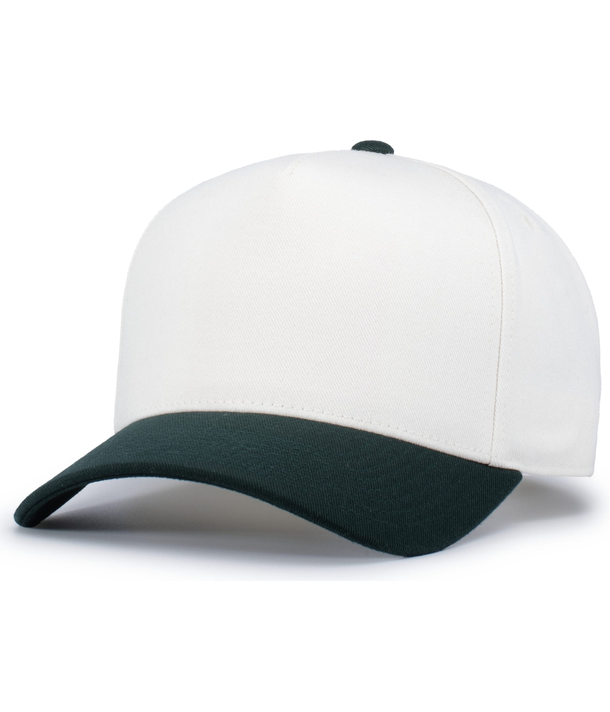 Pacific Headwear VINTAGE WHITE/DARK GREEN / OS HERITAGE 5-PANEL SNAPBACK CAP